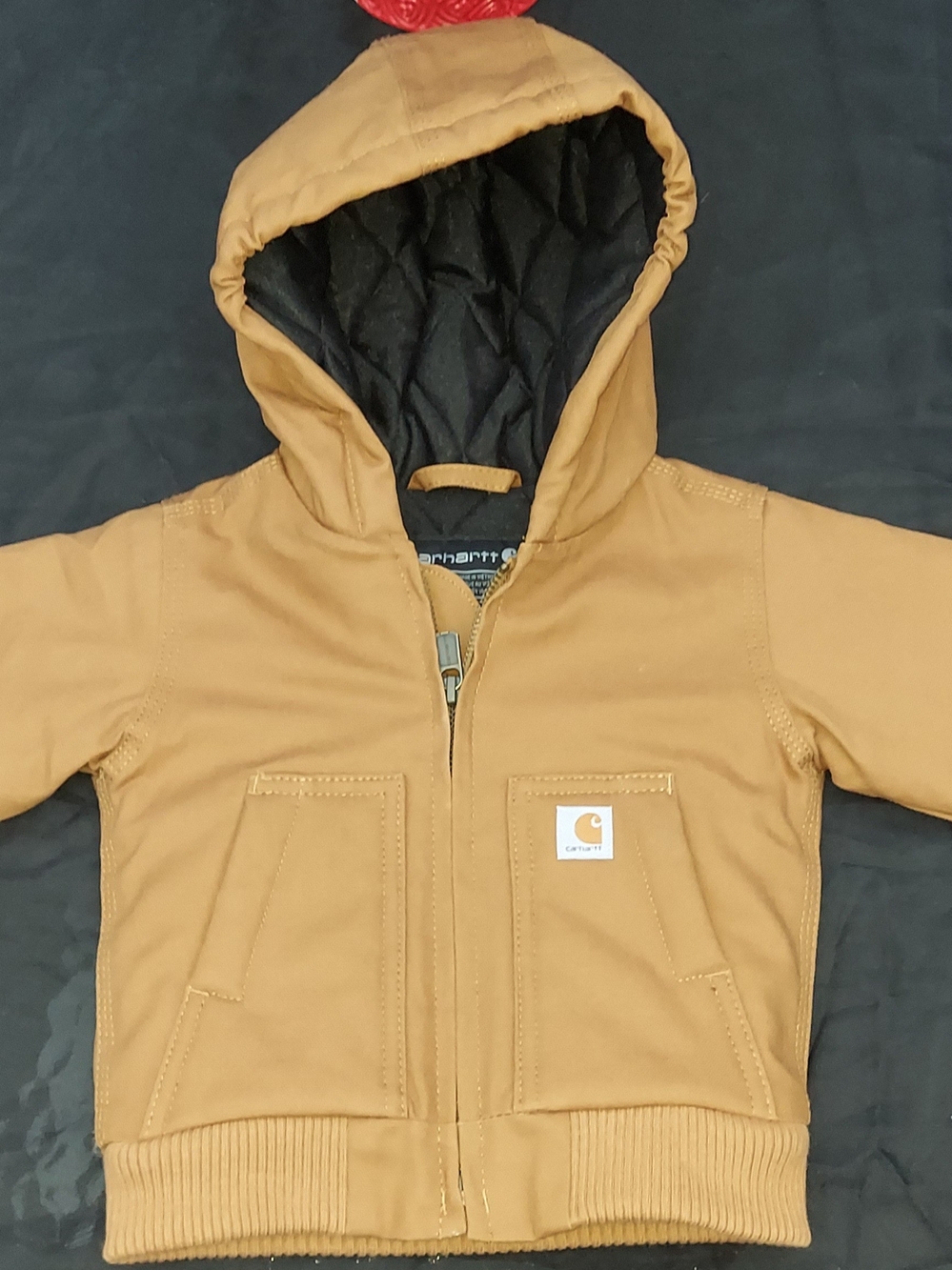 Carhartt Boys Brown Hooded Work-Style Jacket